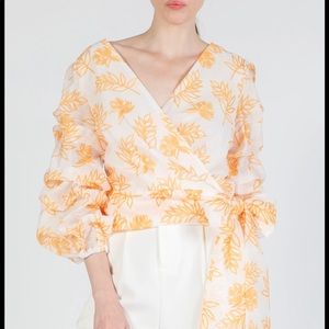 Beulah lightweight gauze wrap blouse.